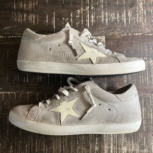 Golden Goose suede Superstars size 39 (US 9) light grey